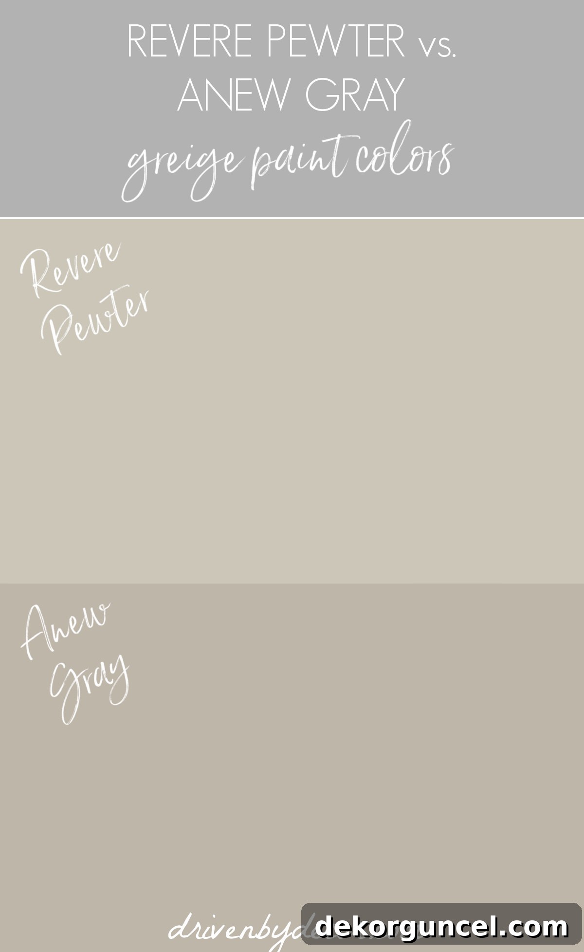 Sherwin Williams Anew Gray Paint Color Review 17 Anew Gray vs. Revere Pewter greige paint colors