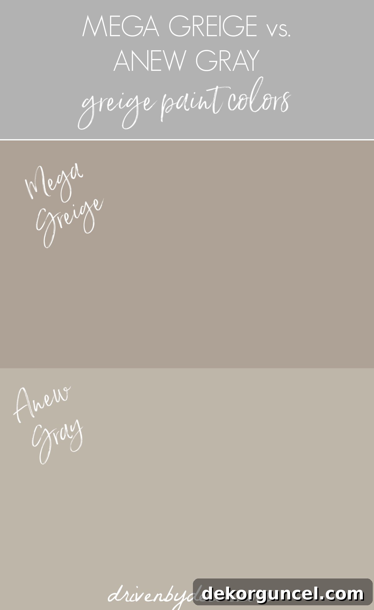 Sherwin Williams Anew Gray Paint Color Review 18 Mega Greige vs. Anew Gray greige paint colors
