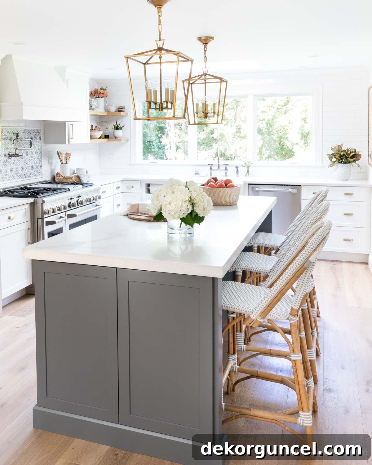 Kitchen after renovation, transformed into a functional and beautiful space without the fireplace