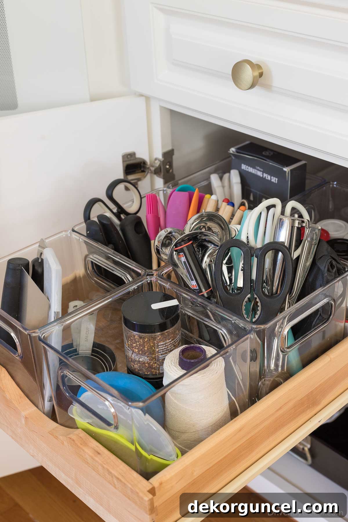 These deep bins are the perfect kitchen drawer organizers to increase your usable space!