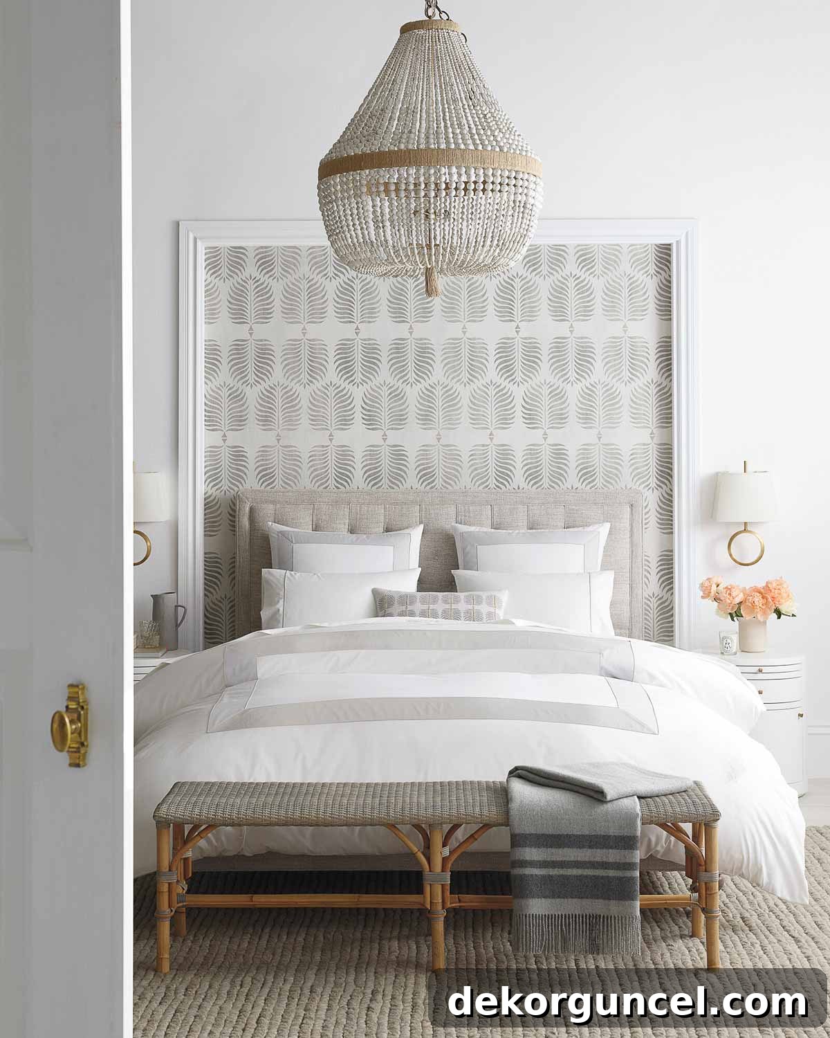 10 Creative Wallpaper Ideas for a Stunning Home Makeover 15 Love the idea of using wallpaper in a bedroom to frame the bed, creating a beautiful focal point and accent wall.