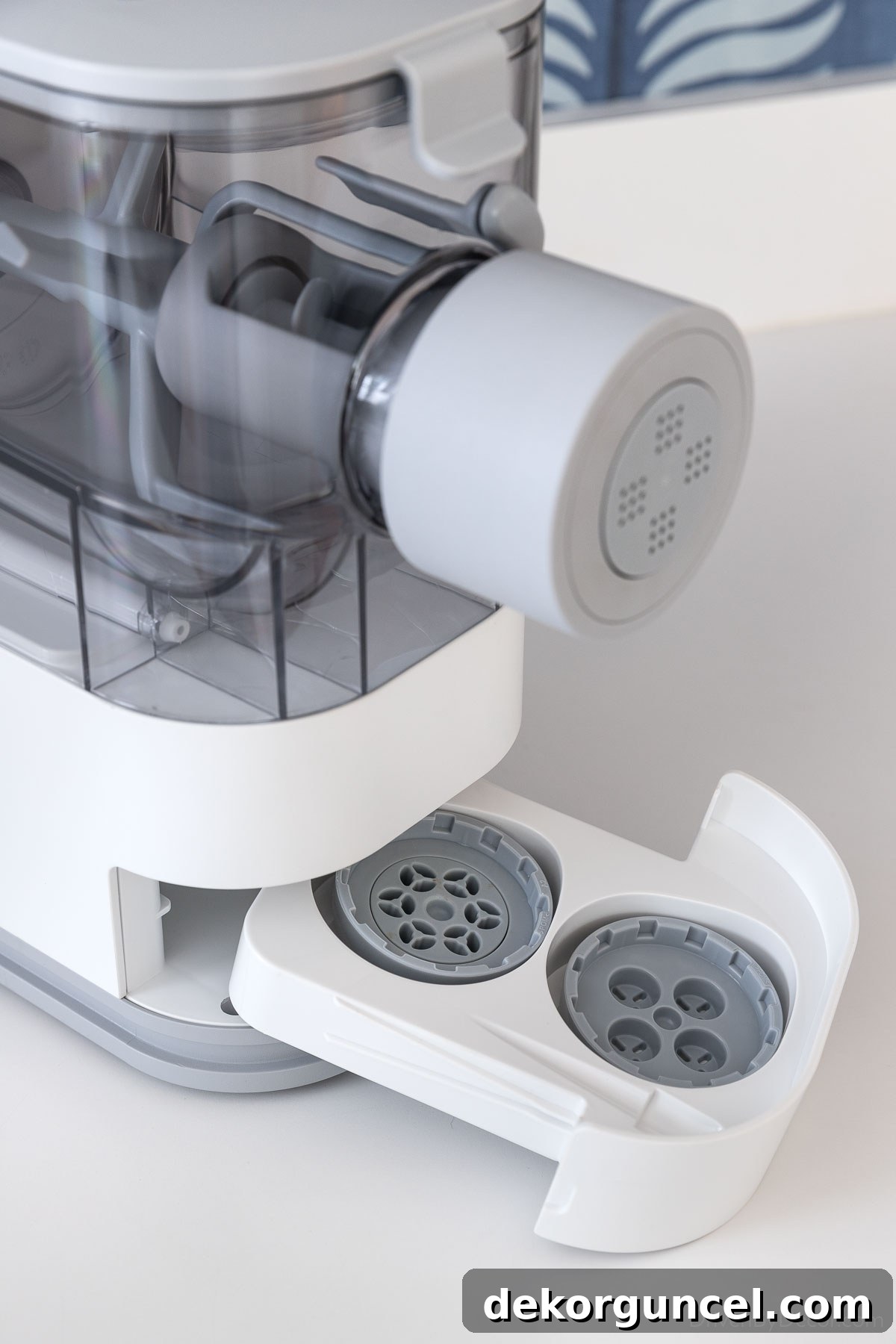 5 Small Kitchen Game Changers And Where to Find Bargains 19 This pasta maker includes three disks for making various pasta types, stored conveniently.