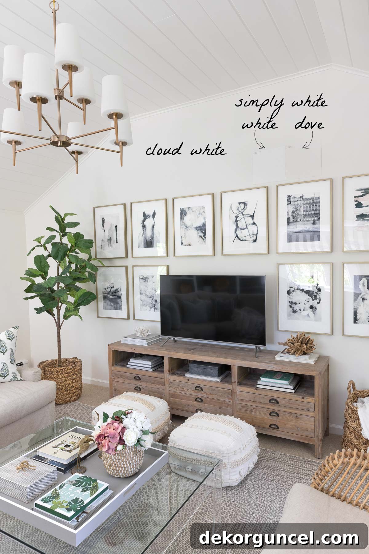 A comparison of Benjamin Moore Cloud White, Simply White, and White Dove