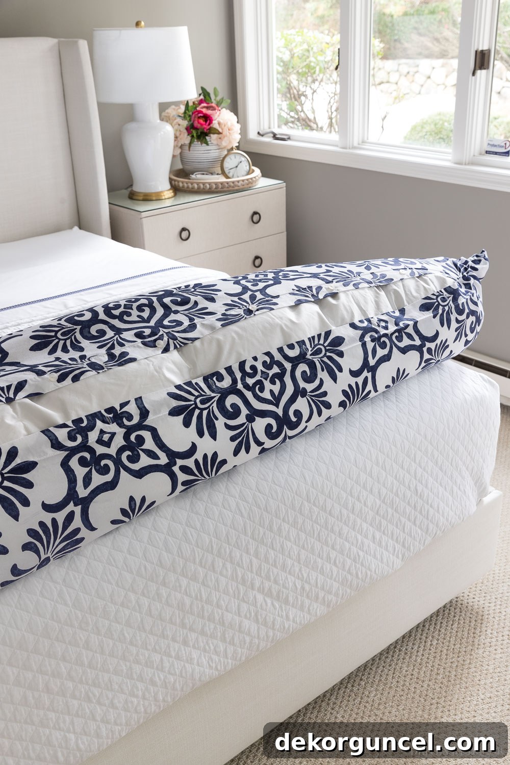 The steps to putting your duvet insert into the cover (without it being a struggle)!