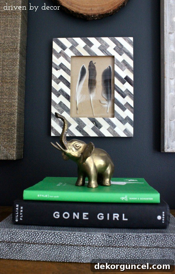 Geode Art for Walls 8 Gallery wall with DIY Feather Art