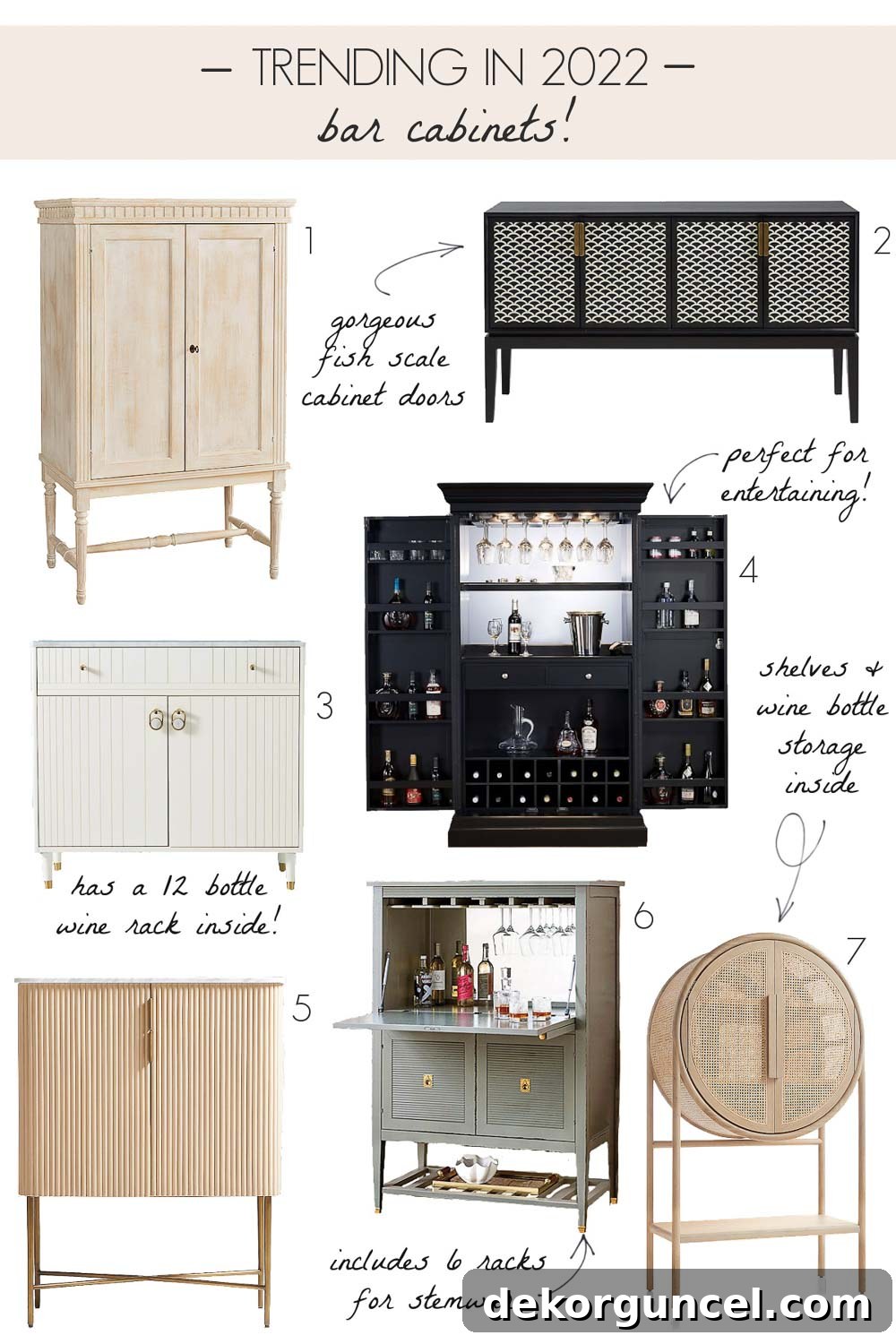 The 8 Hottest Home Decor Trends Defining 2022 20 Luxe bar cabinets are a prominent trend for 2022 home decor!