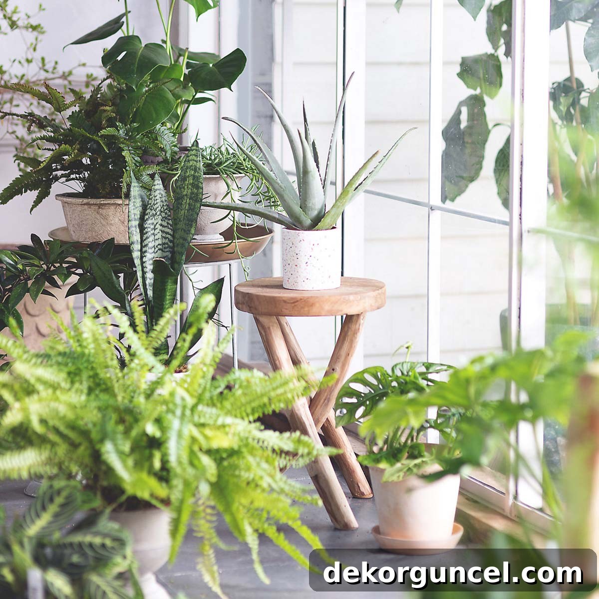 Biophilic design, including abundant live plants, is a leading 2022 design trend!