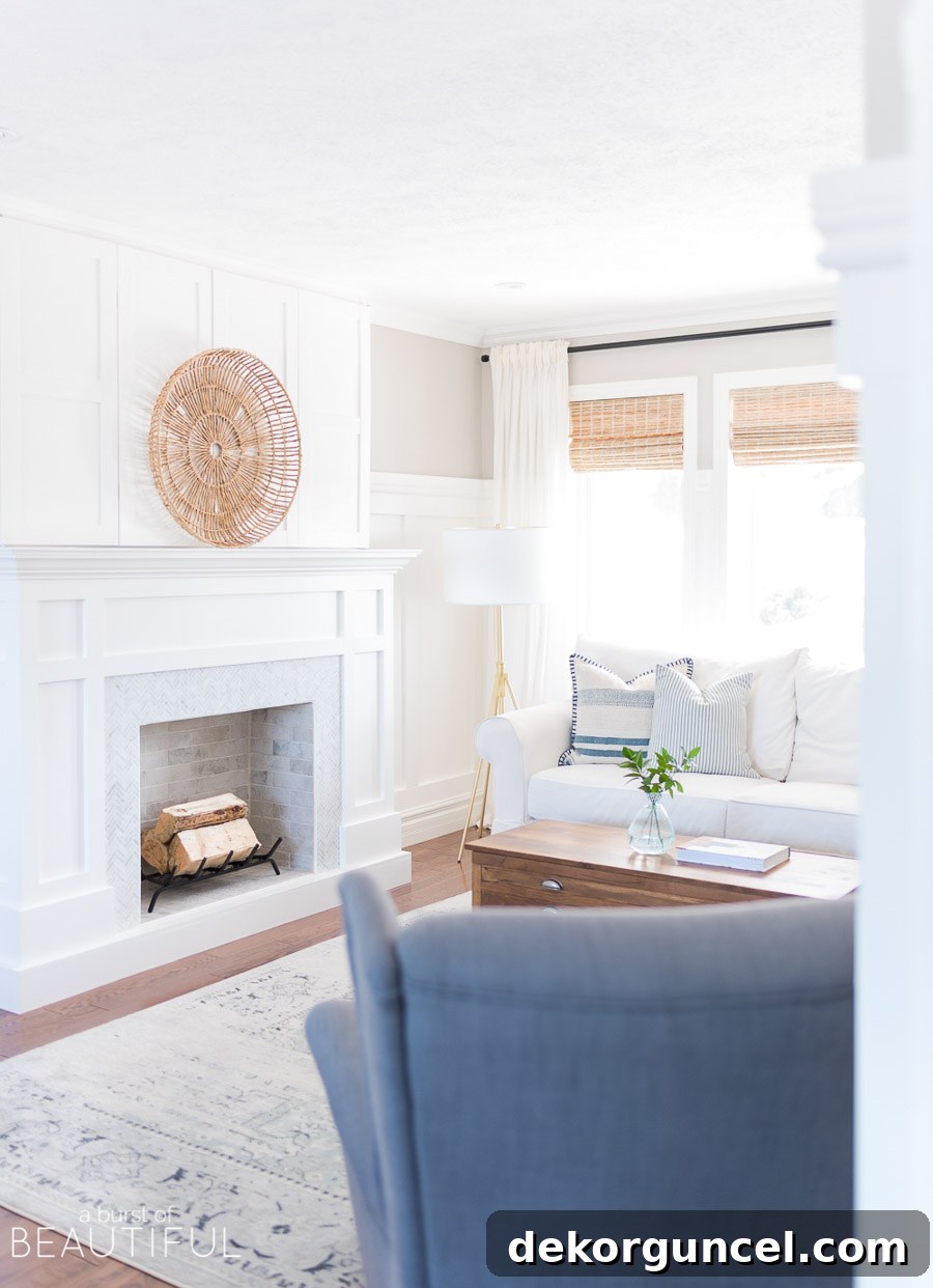 Such a smart solution for hiding your tv over a fireplace using bifold doors!