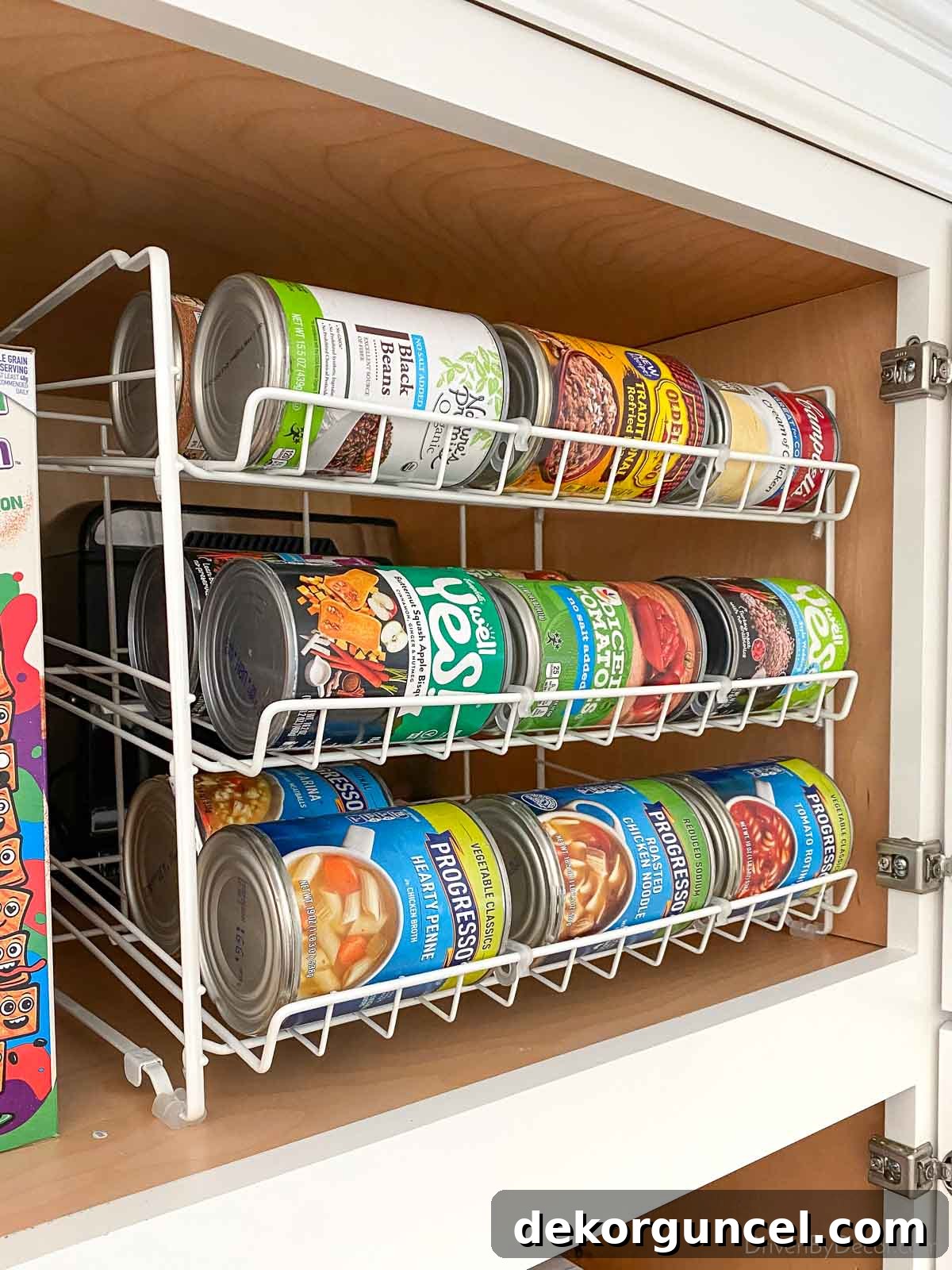 Brilliant Kitchen Cabinet Organization Hacks 2 Wire can rack for kitchen cabinet organization