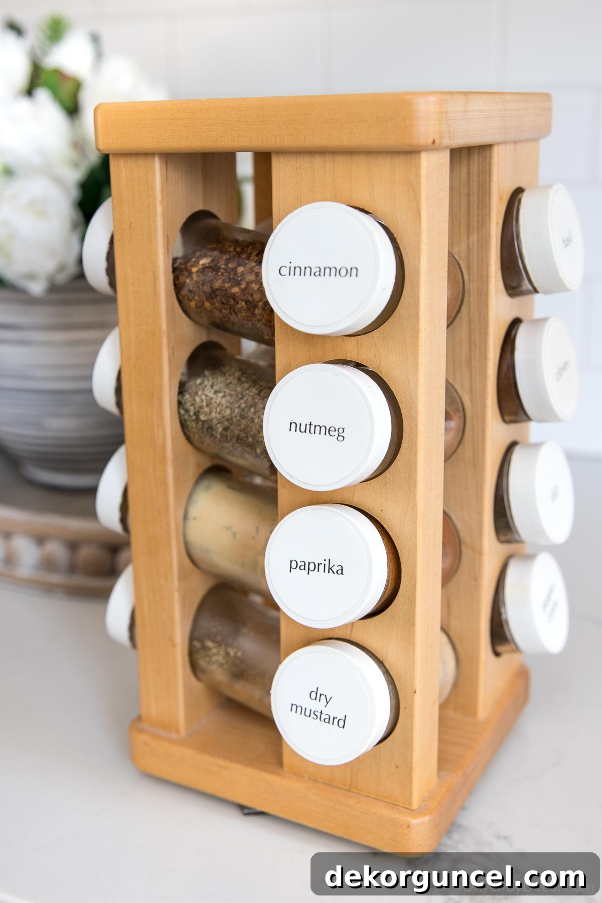 Brilliant Kitchen Cabinet Organization Hacks 8 Spinning spice rack to organize spices in your kitchen cabinets