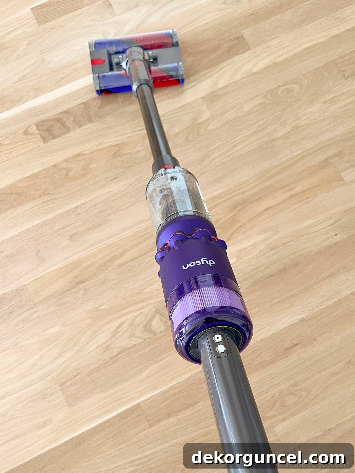 Favorite cleaning tool for vacuuming hardwood floors - Dyson Omni-glide with fluffy rollerheads