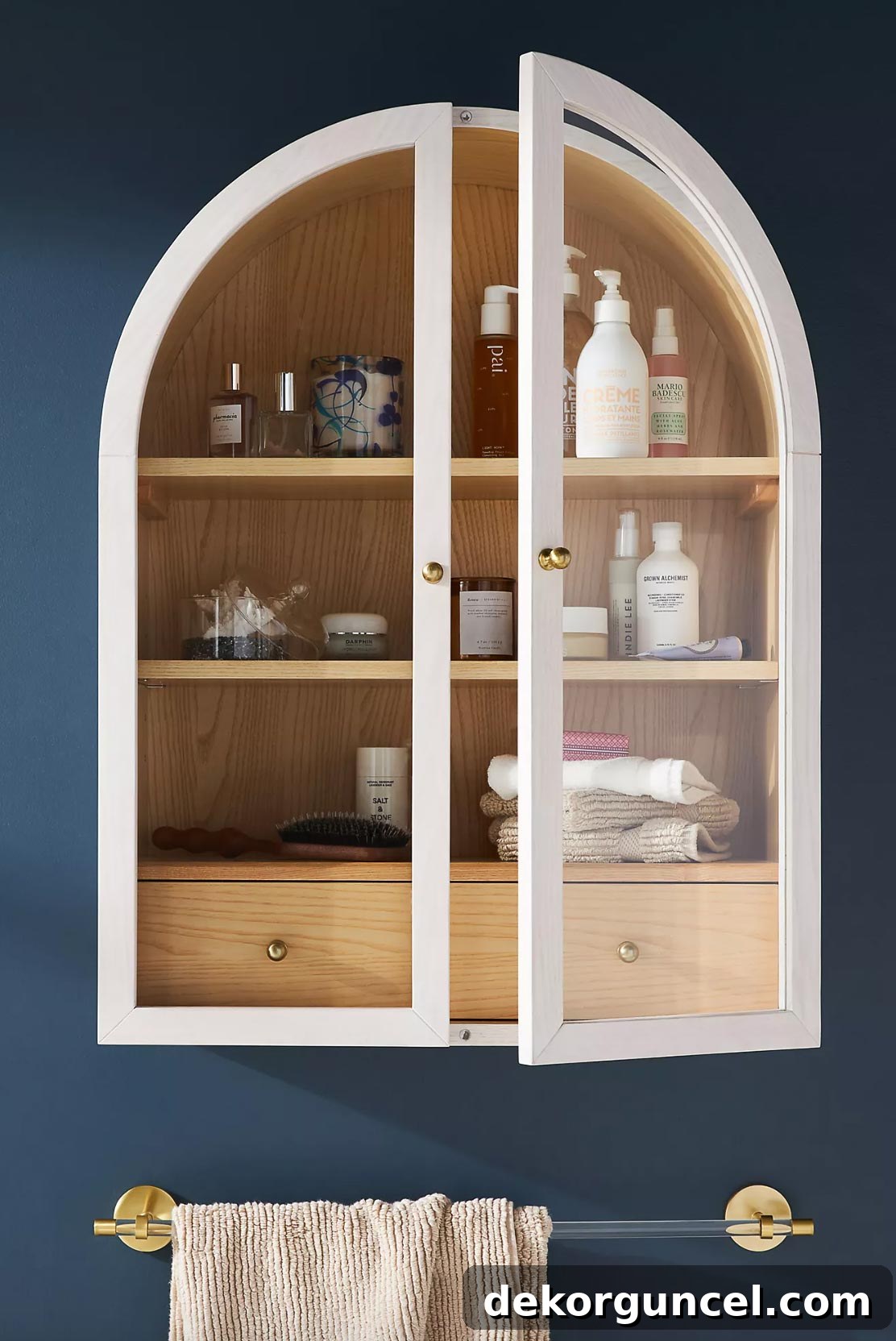 Unlock Vertical Space: Over-The-Toilet Organization 2 Glass door wall cabinet for over the toilet