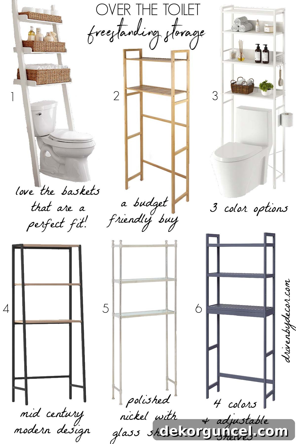 Unlock Vertical Space: Over-The-Toilet Organization 10 Freestanding over the toilet storage