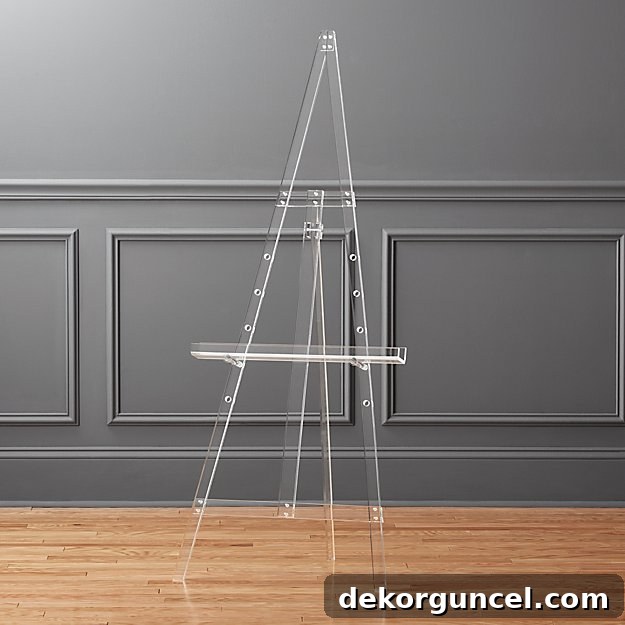 Maximize Your Living Room Corners 10 Brilliant Ideas 12 This acrylic easel is a stunner - perfect decor to fill an empty living room corner!