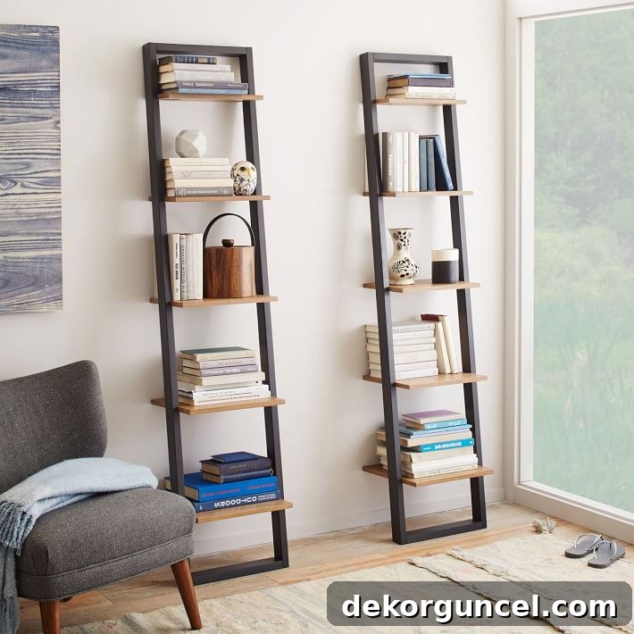 Maximize Your Living Room Corners 10 Brilliant Ideas 8 Love this idea for living room corner decor! Such a cute ladder bookcase!