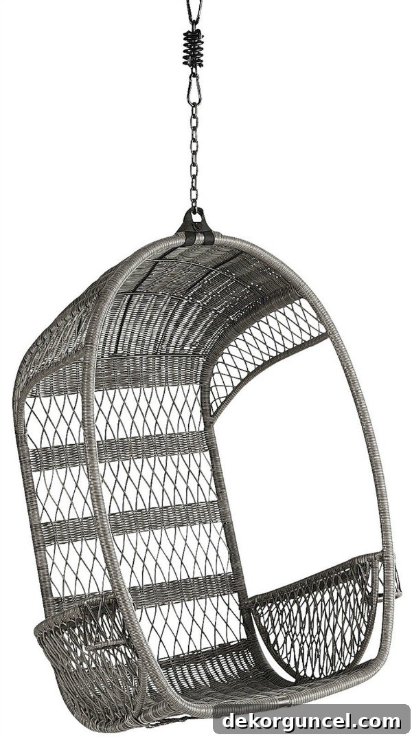 Love these hanging rattan swing chairs - lots of other cute options in this post!