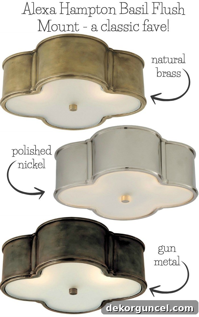 High-end cloverleaf flush mount fixture with a timeless, elegant design