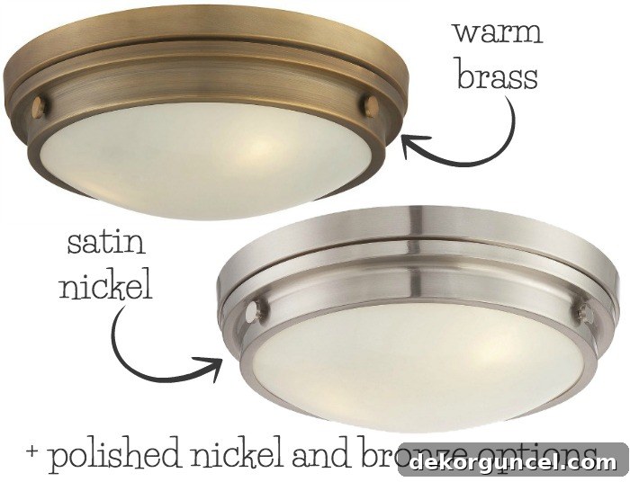Versatile flush mount light in four finishes, an essential piece for any home