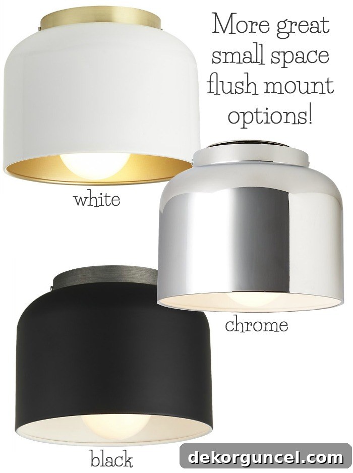 Simple and affordable bell shaped flush mount lighting, perfect for contemporary homes