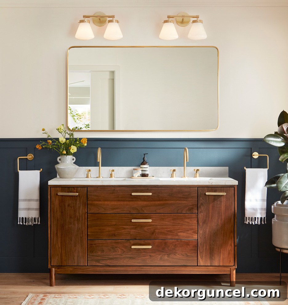 Double wide bathroom mirror over double vanity