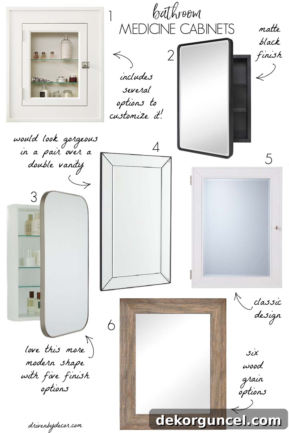Recessed medicine cabinets allow tons of extra bathroom storage!