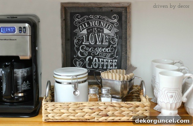 Cute home coffee bar