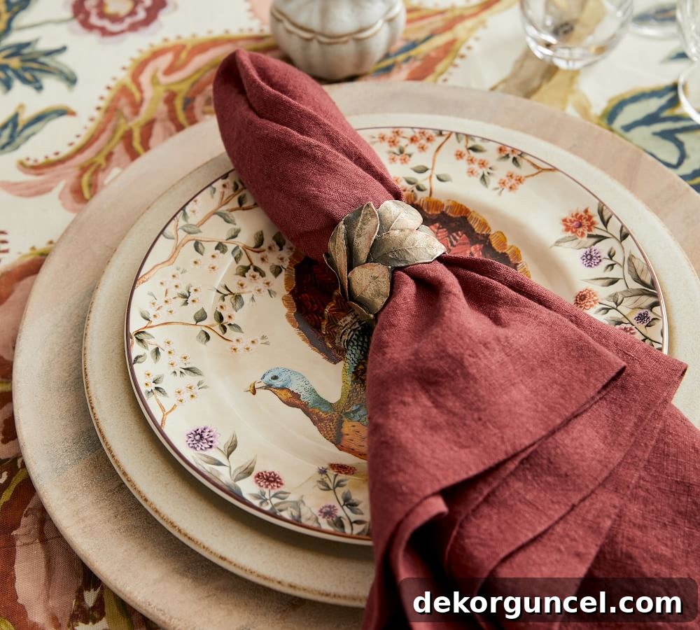 Swapping out salad plates for fall tablescape