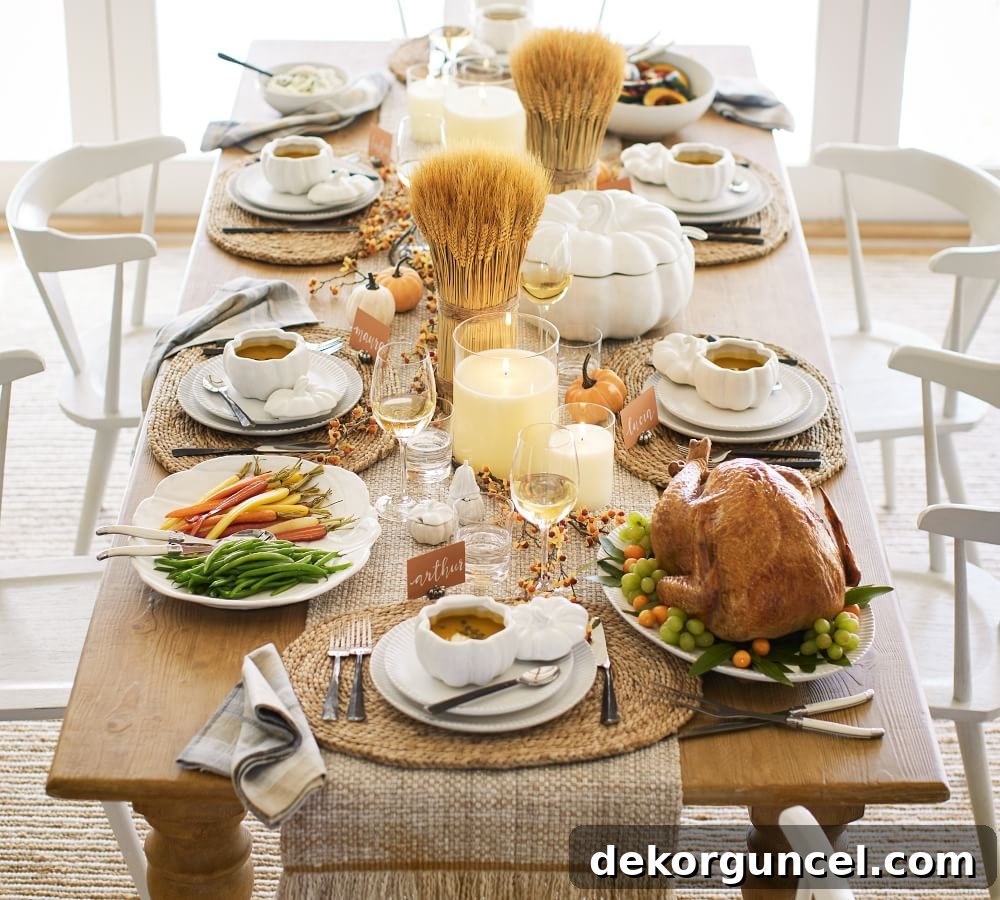 Beautiful fall table with layered neutrals