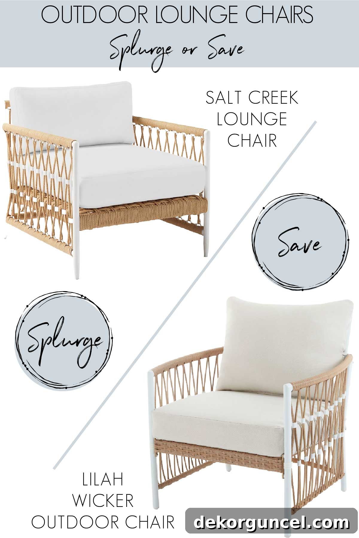 Designer look for less outdoor lounge chair, proving luxury can be affordable outdoors