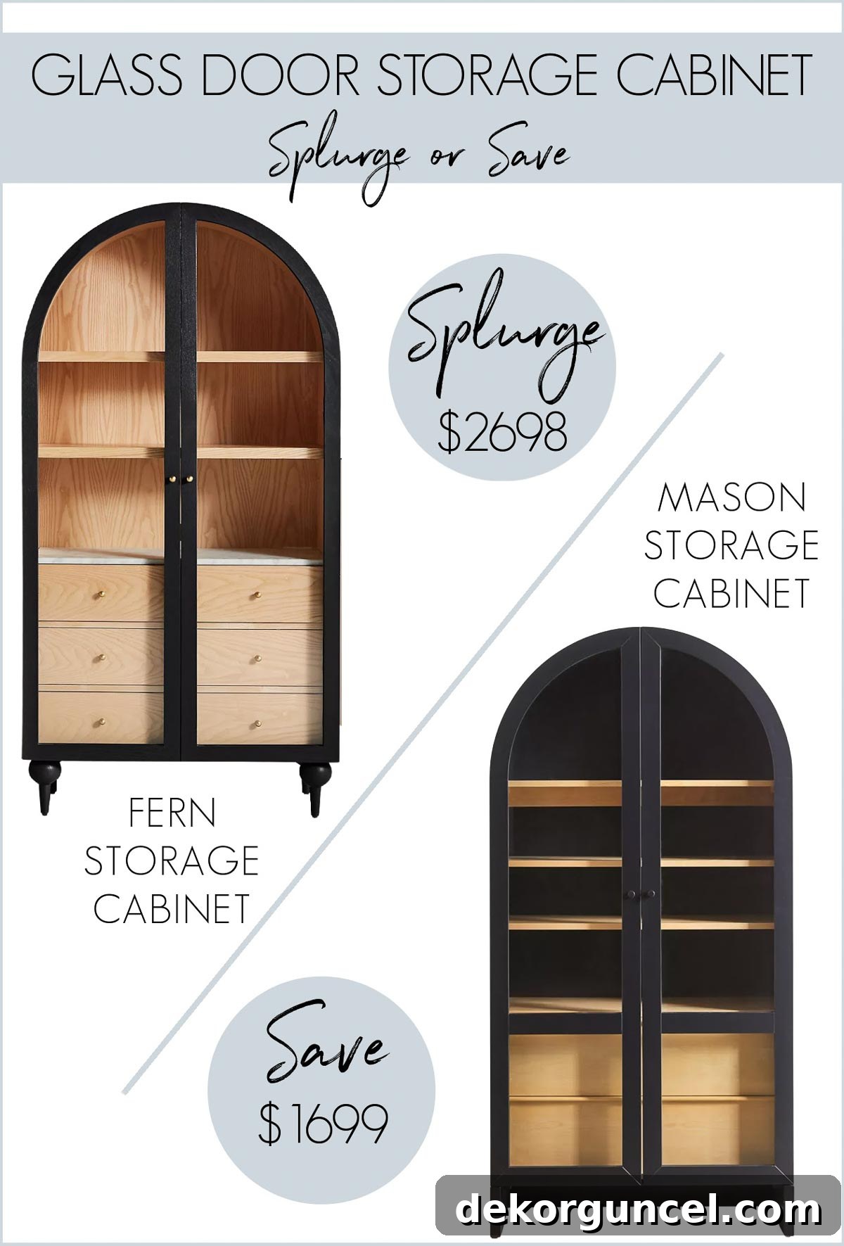 Anthropologie's Fern storage cabinet look for less, showcasing affordable elegance