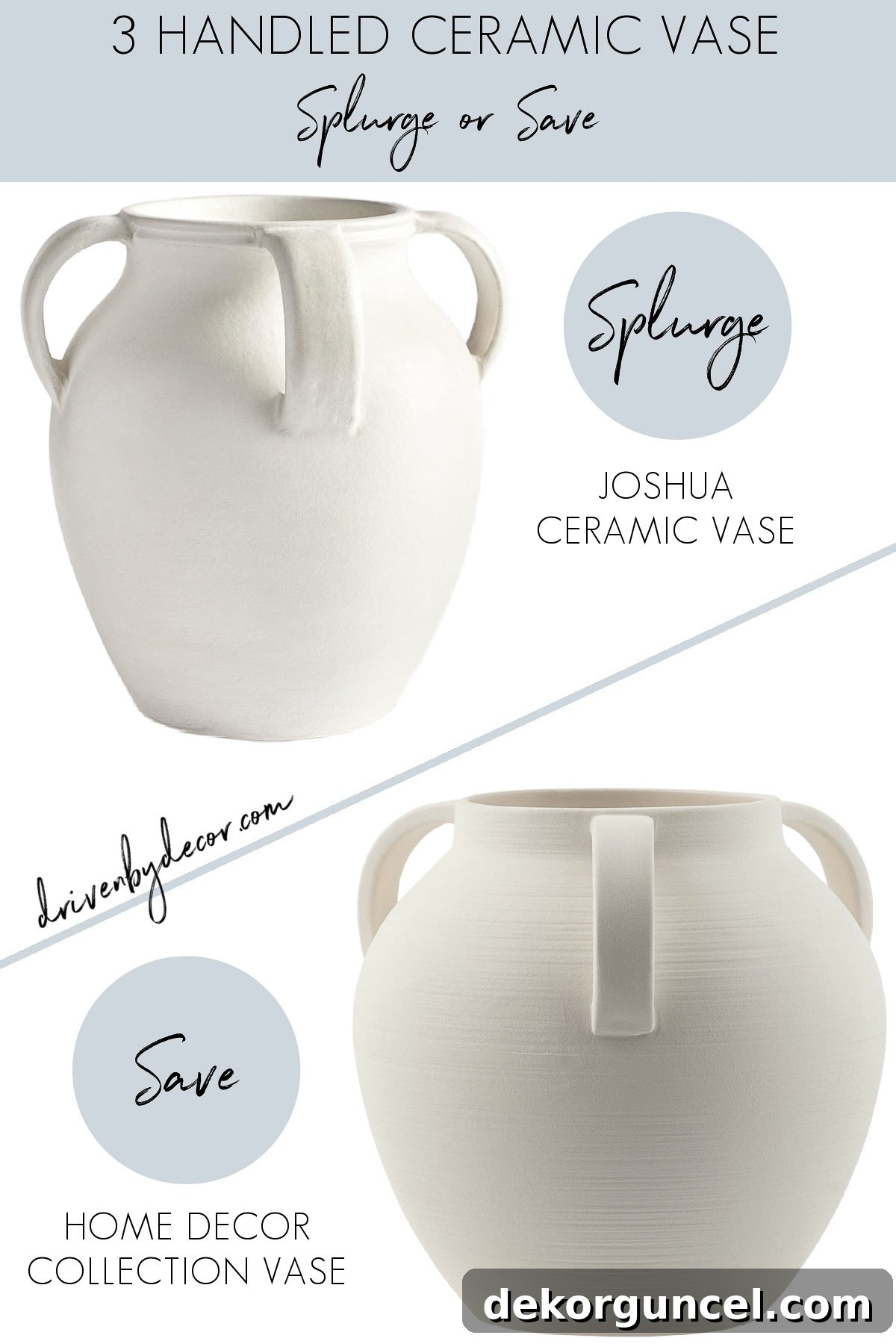 3-handled vase in a splurge and look for less version, showcasing elegant design accessibility