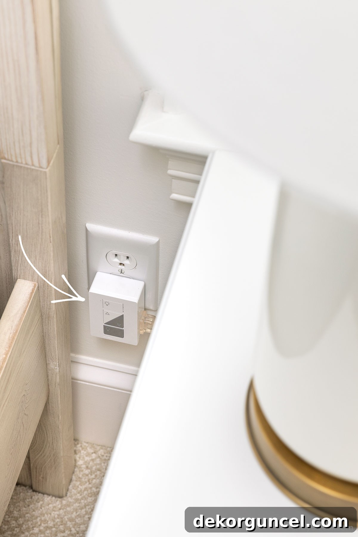 My Serena Smart Shades and Caséta by Lutron Smart Lighting System: My Integrated Smart Home Experience 19 Lamp on nightstand plugged into Caséta Smart Lamp Dimmer for remote control