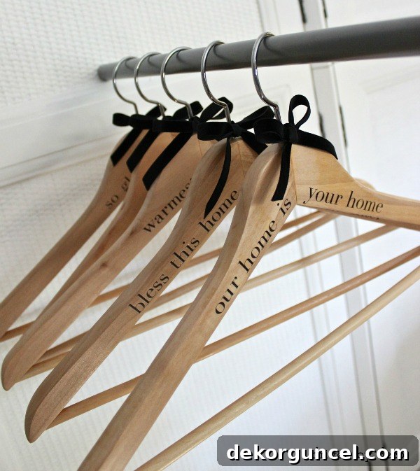 Easy to Make Personalized Hangers with names for a special touch