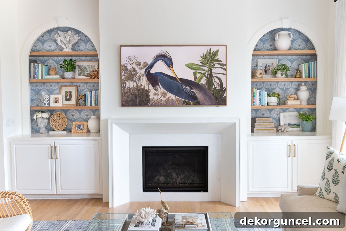 Fireplace TV Mounting Your Guide to Success 15 Remodeled living room with TV above fireplace