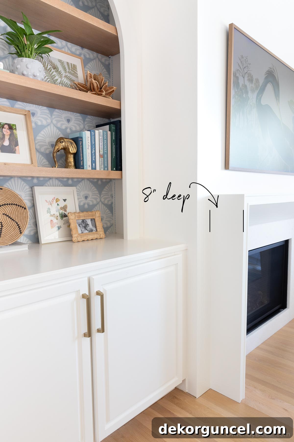Fireplace TV Mounting Your Guide to Success 7 The 8" depth of our fireplace mantel that the TV is hung above