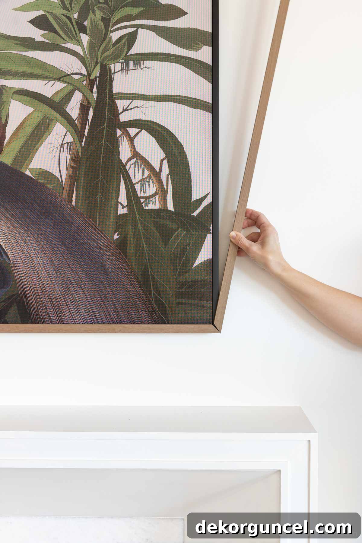 Fireplace TV Mounting Your Guide to Success 8 Adding teak bezel to Frame TV