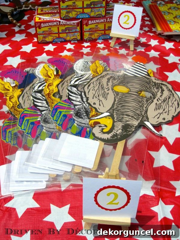 Prizes for carnival or circus birthday party