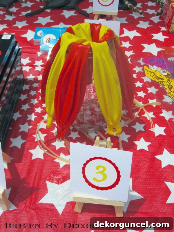 Punch balloons as prizes for carnival or circus birthday party
