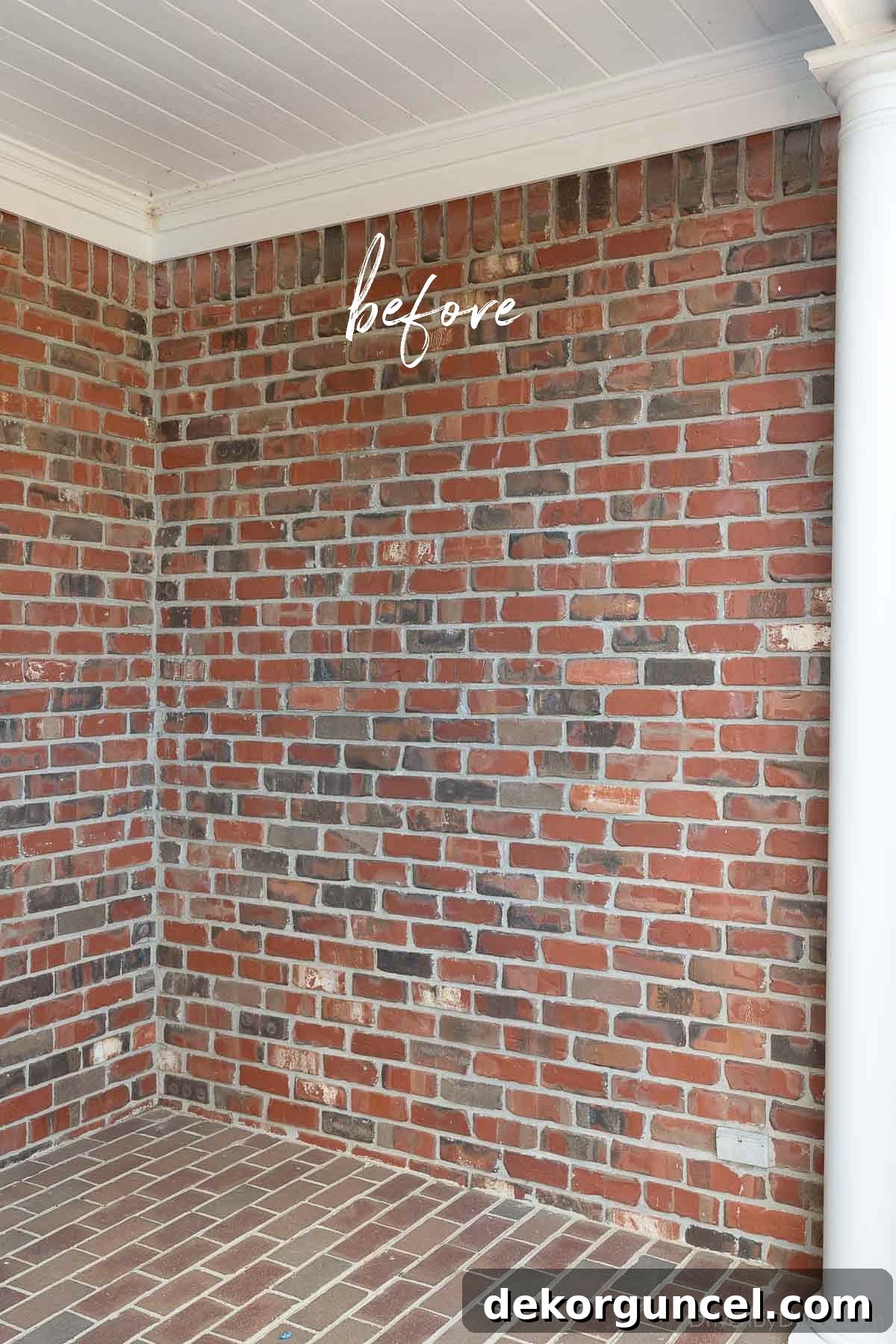7 Frugal Back Porch Design Secrets 3 Blank back porch wall before decorating, ready for a lush plant transformation