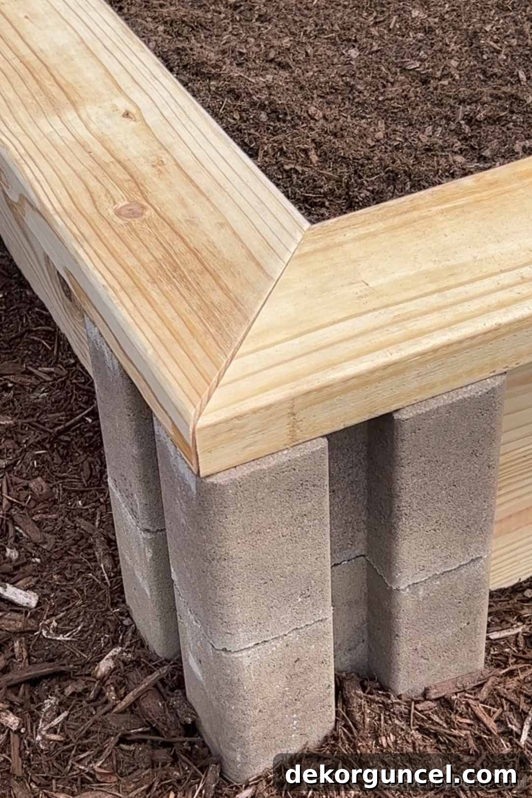 6 Budget-Friendly Raised Garden Bed Ideas 9 Mitered wood corners on top of raised garden bed for a finished look