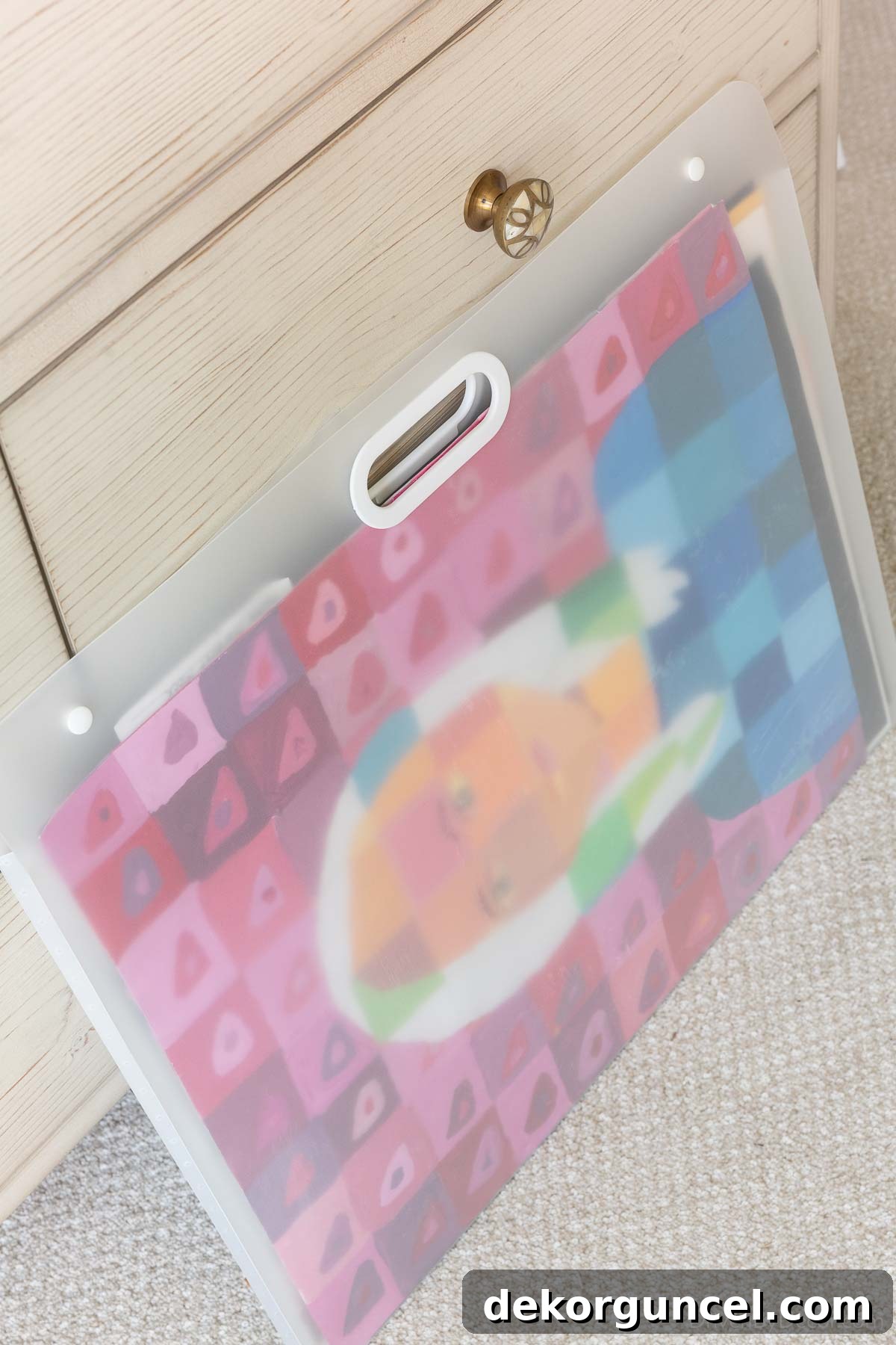Durable plastic portfolio, an excellent closet organization solution for storing large artwork without damage