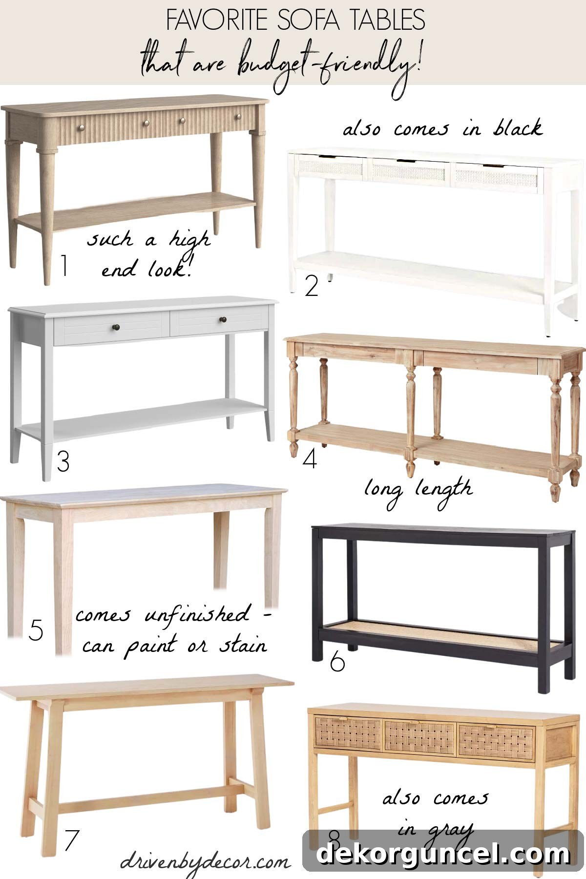 8 inexpensive sofa tables that don't look cheap
