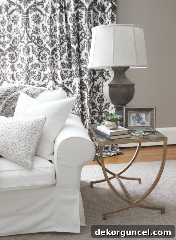 Tips for choosing the correct height and depth for living room end tables.