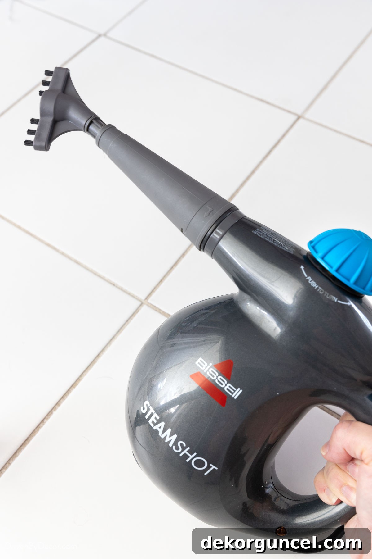 Bissell steam cleaner with grout brush attachment