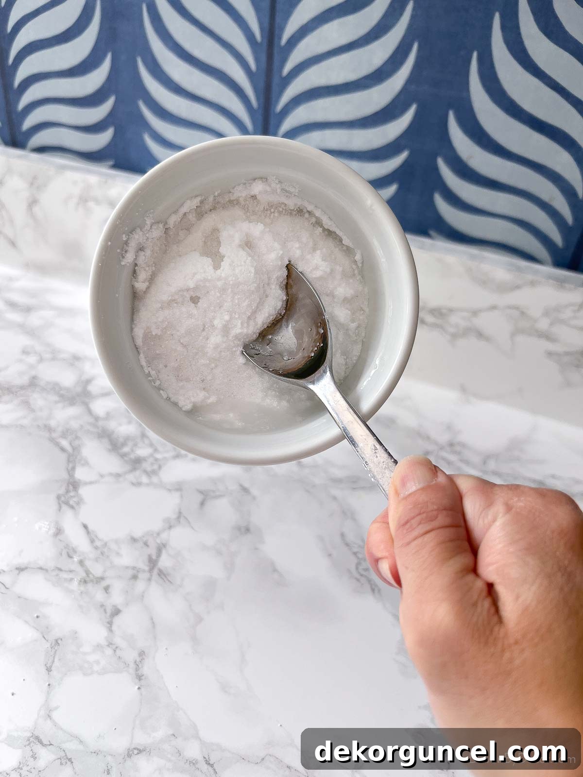 OxiClean paste hardened in a bowl