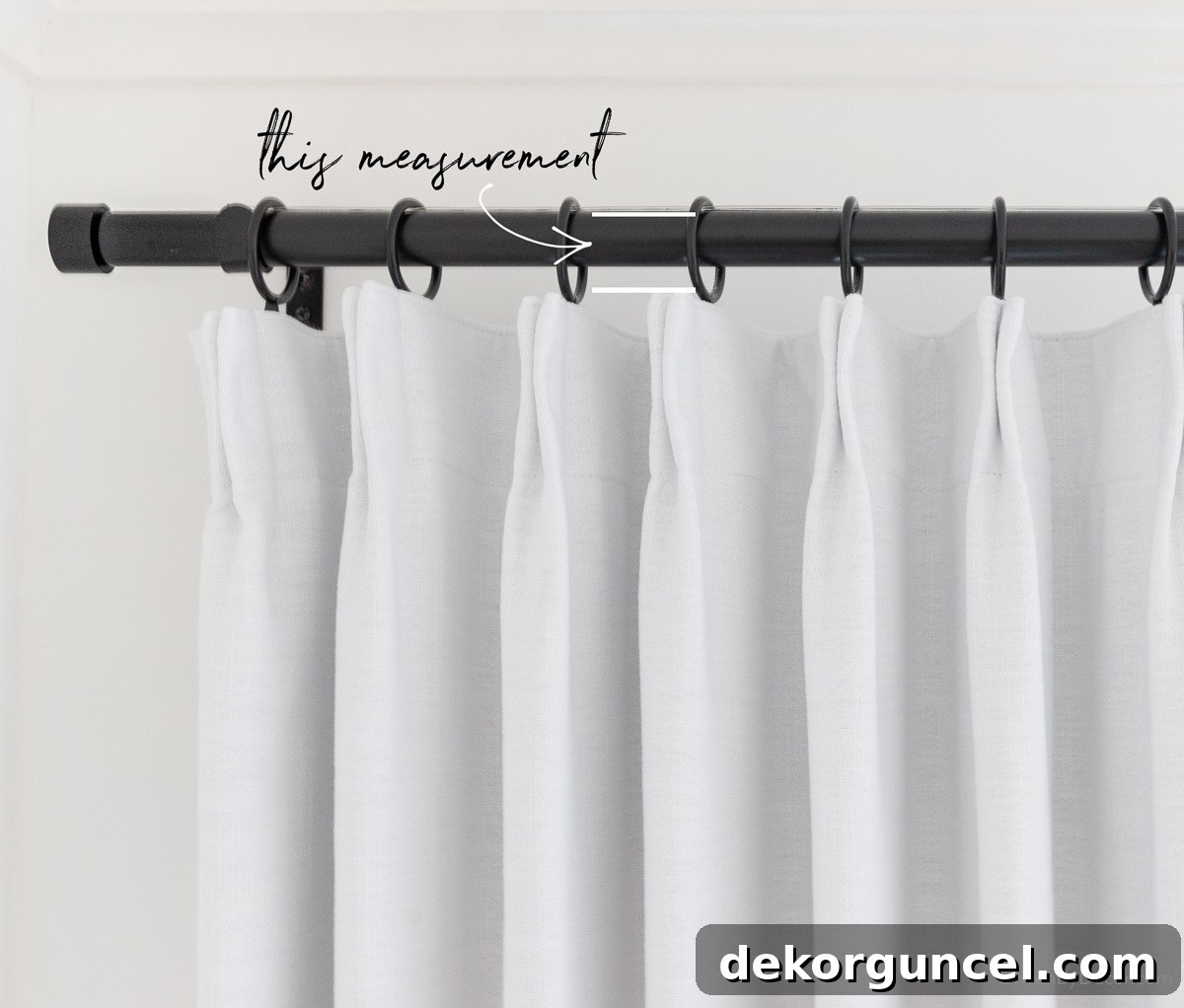 How to measure for curtains with rings