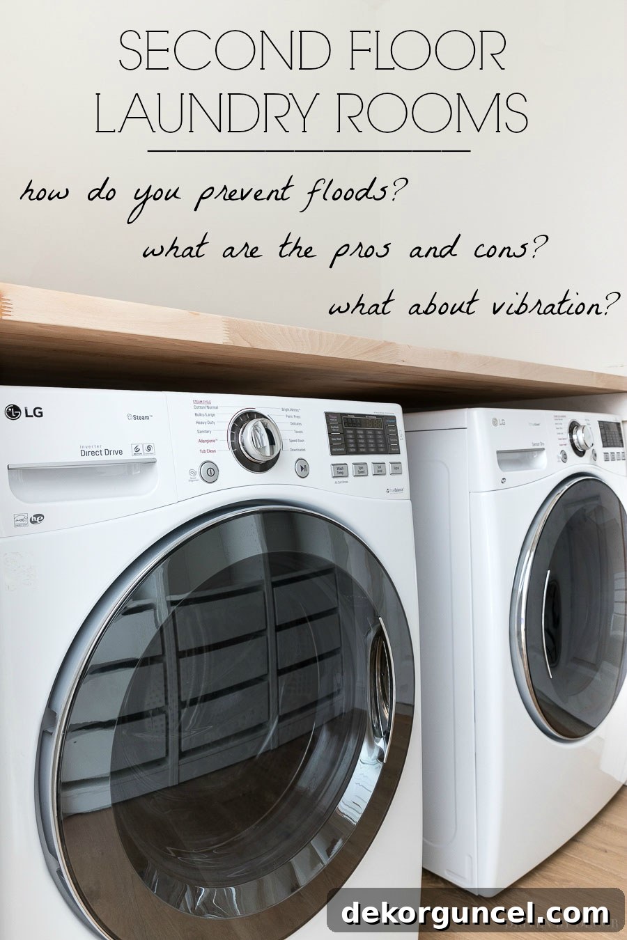 Second floor laundry rooms: Everything you need to know about floods, vibration, and more!