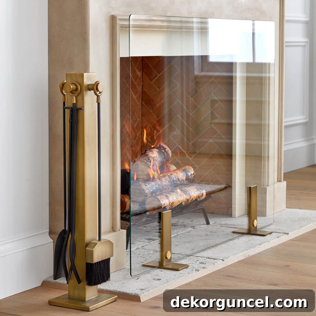 Transform Your Hearth: Essential Fireplace Decor 2 Glass fireplace screen - one of my favorite fireplace accessories