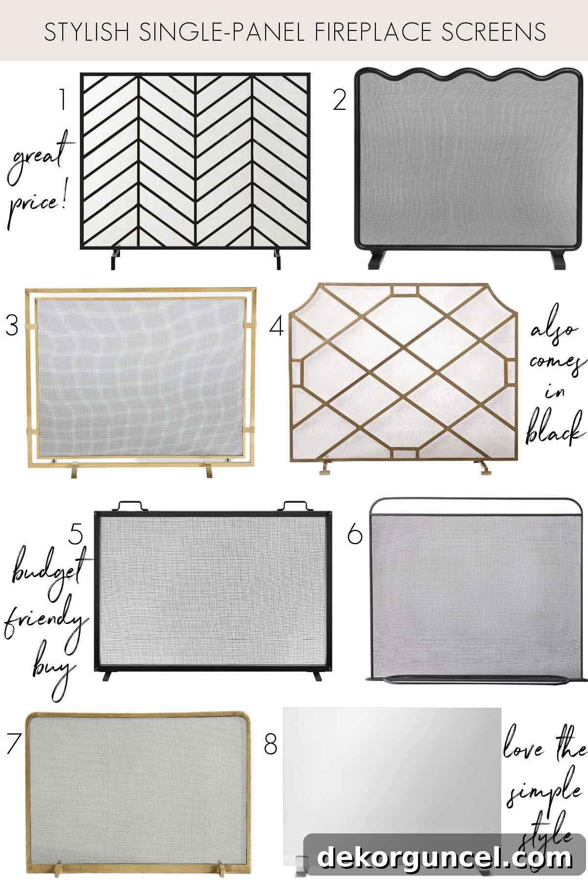 Transform Your Hearth: Essential Fireplace Decor 3 Single panel fireplace screens