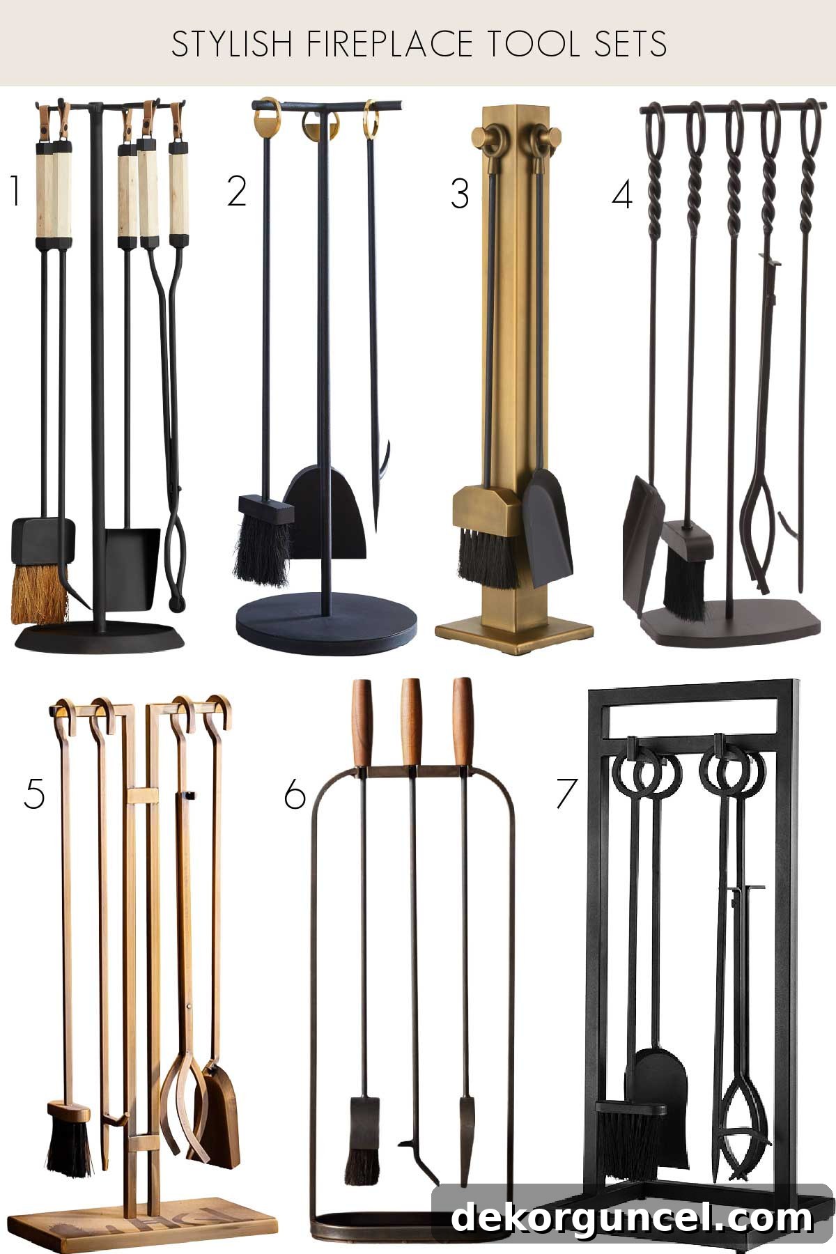 Transform Your Hearth: Essential Fireplace Decor 10 7 stylish fireplace tool sets